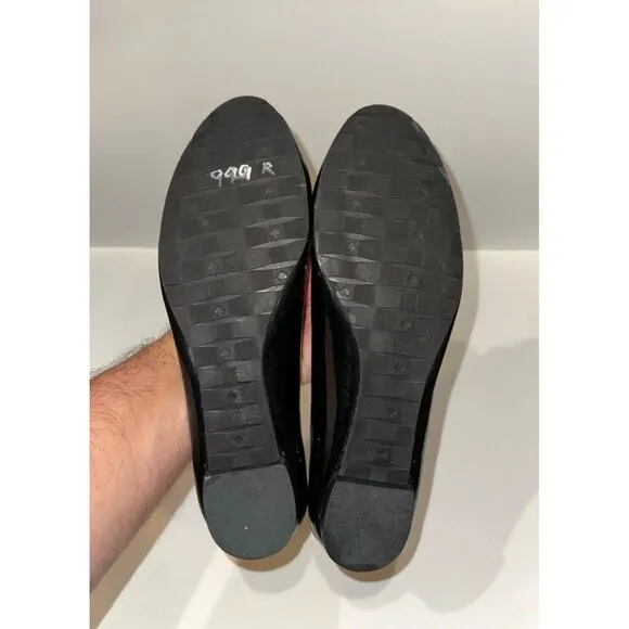 Kate Spade Tock Black Patent Leather with Bow Ballet Flats  Size 7.5