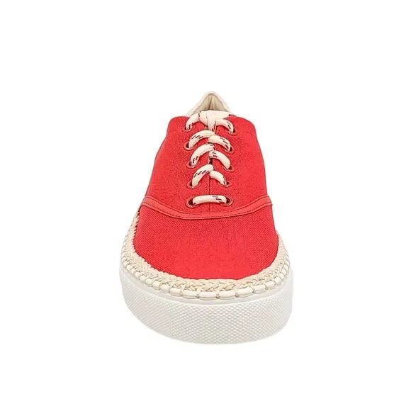 Kate Spade Women Espadrille Sneakers Boat Party Size US 7.5B Coral Rose Canvas