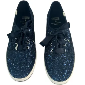 Kate Spade X Keds Navy Blue Champion Glitter Women's SZ 7.5 Sneakers Shoes 60097