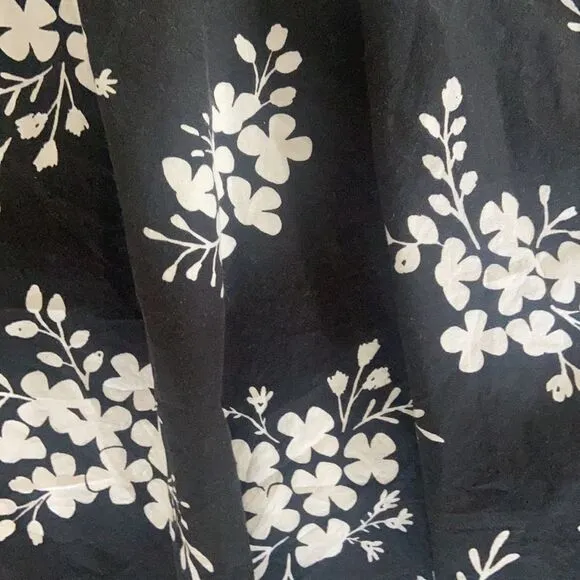 Kate Spade New York Women's Black and White Floral Maxi Skirt with pockets XXS