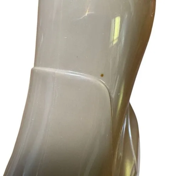KATE SPADE NEW YORK Womens Beige Back Pull-Tab Puddle Block Heel Rain Boots 6