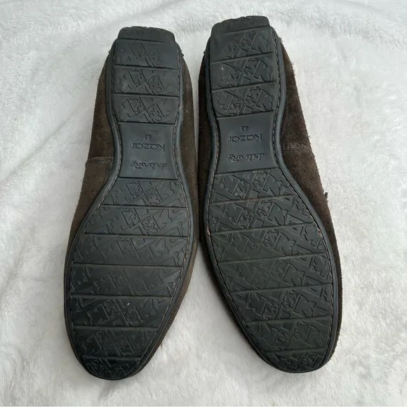 Kazar Brown Men's Chauffeurs Mocasín Size‎ 43 (US 10) LAMBSKIN SLIP-ON