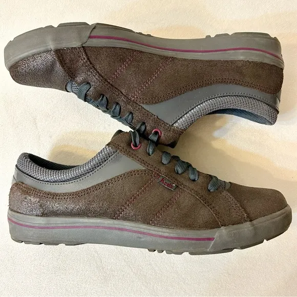 Keds Women’s Metallic Brown and Gray Suede Sneakers Size 8.5
