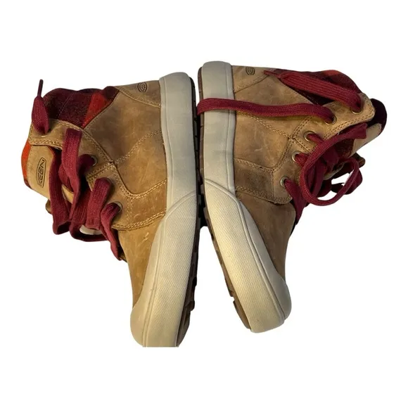 KEEN Brown and Red Shoes NWOT SB12