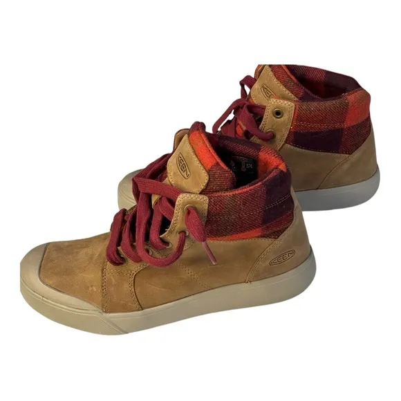 KEEN Brown and Red Shoes NWOT SB12