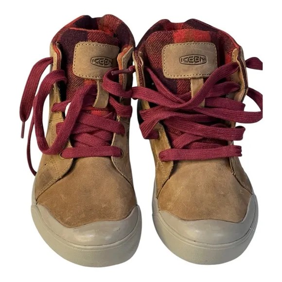 KEEN Brown and Red Shoes NWOT SB12