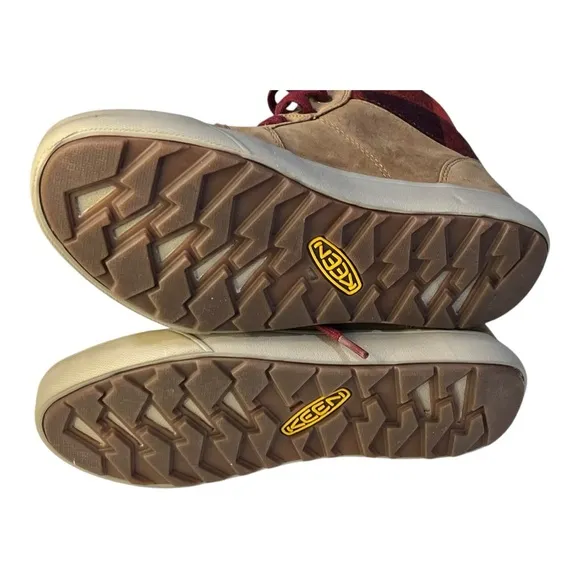 KEEN Brown and Red Shoes NWOT SB12