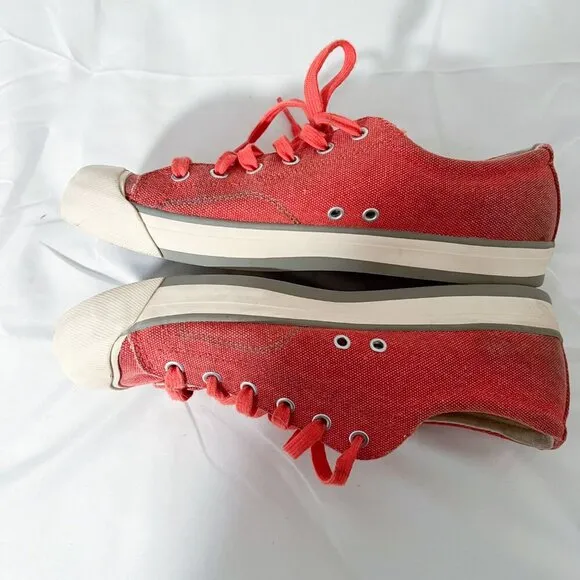 Keen Coronado Vulcanized Red Denim Sneakers Shoes Size 10 style 1008504