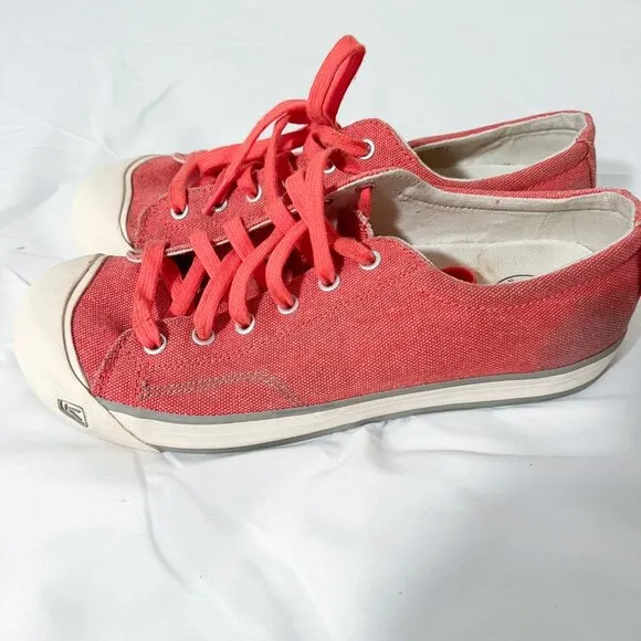 Keen Coronado Vulcanized Red Denim Sneakers Shoes Size 10 style 1008504