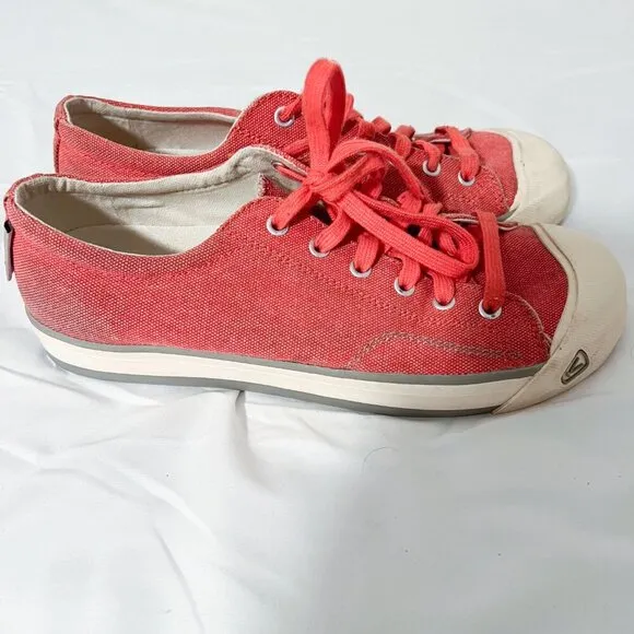 Keen Coronado Vulcanized Red Denim Sneakers Shoes Size 10 style 1008504