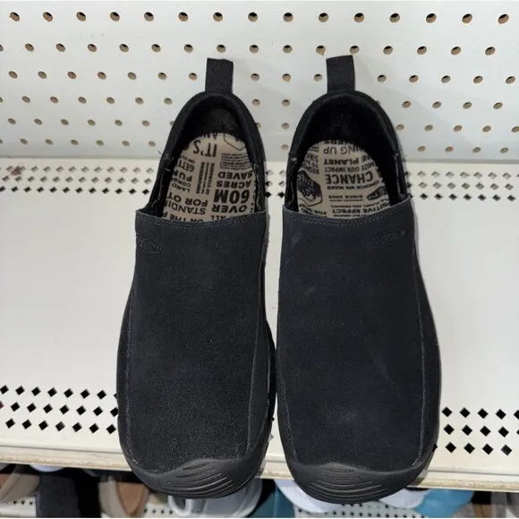 KEEN Jasper Mens Suede Slip On Casual Loafers Moccasins Shoes Size 12 Black