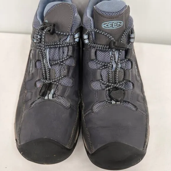 Keen Kids Targhee Grey Leather Waterproof Hiking Shoes Size 6
