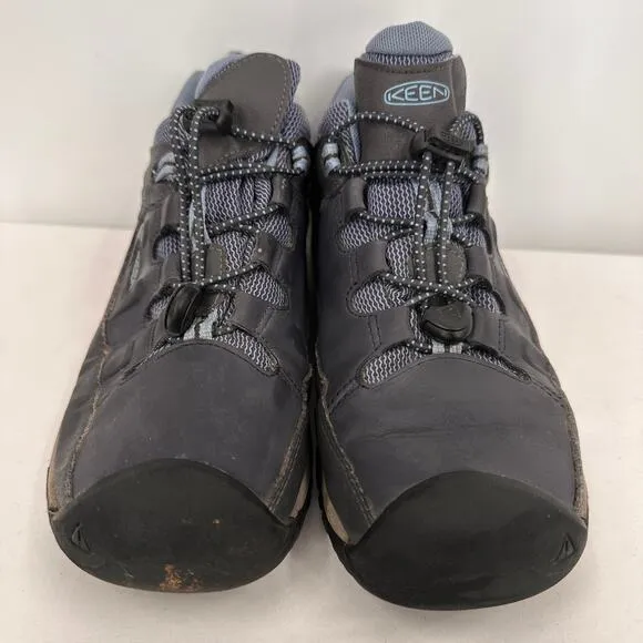 Keen Kids Targhee Grey Leather Waterproof Hiking Shoes Size 6