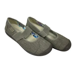 Keen Sienna MJ Mary Jane Tan Beige Canvas Comfort Lightweight Shoes Size 6.5