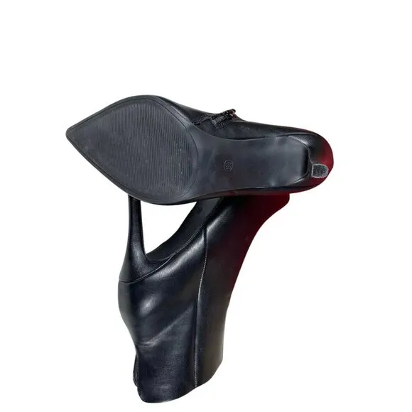 Kelly &amp; Katie Eve Bootie Black Pointed Toe Stiletto Heel Ankle Boots Size 8.5**