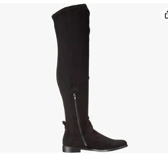Kenneth Cole Knee High Boots Womens Size 5.5 Black Faux Suede Nwt
