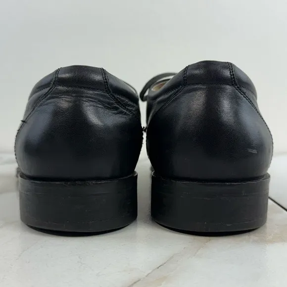 Kenneth Cole Men's Plan of Action Black Genuine Leather Lace Up Dress Shoes, 14