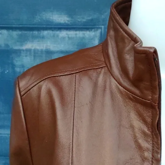 Kenneth Cole Reaction Ladies Luxury Leather Jacket