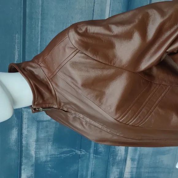Kenneth Cole Reaction Ladies Luxury Leather Jacket