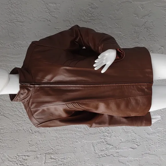 Kenneth Cole Reaction Ladies Luxury Leather Jacket