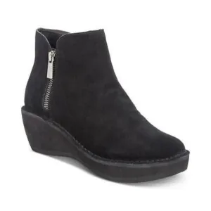 Kenneth Cole Reaction Prime Bootie Wedges Suede Upper Shea Zip Ankle Boot 8.5