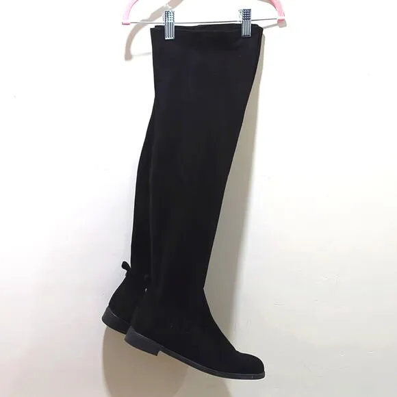Kenneth Cole Reaction Wind Free Black Knee High Boots Women's 6.5 Slouchy Flat