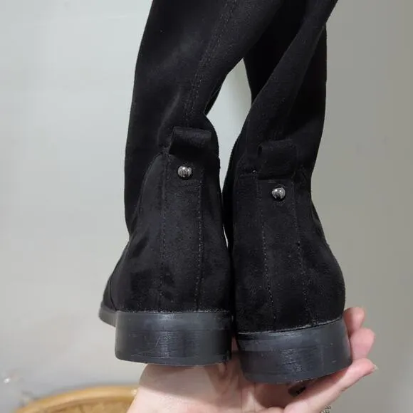 Kenneth Cole Reaction Wind Free Black Knee High Boots Women's 6.5 Slouchy Flat