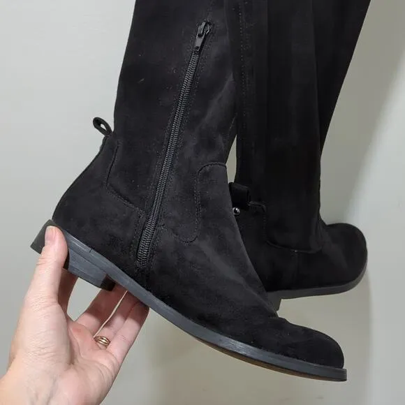 Kenneth Cole Reaction Wind Free Black Knee High Boots Women's 6.5 Slouchy Flat