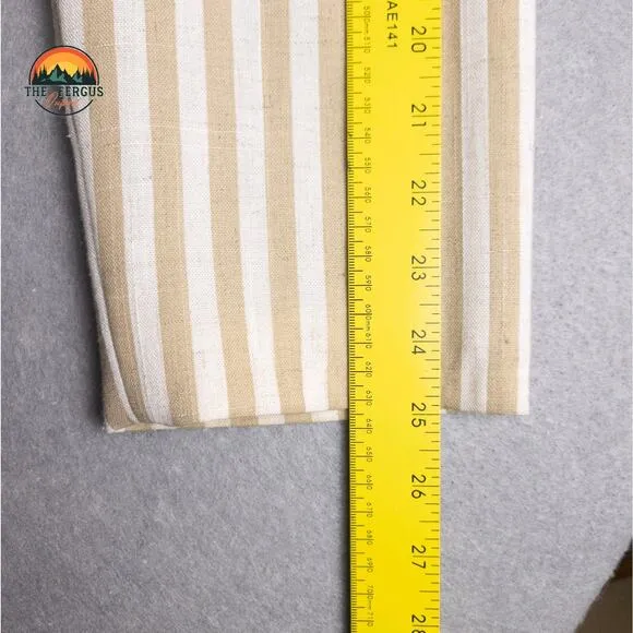 Kentucky Derby Blazer Linen Blend Wide Lapel Preppy Stripes Tan White Size 18