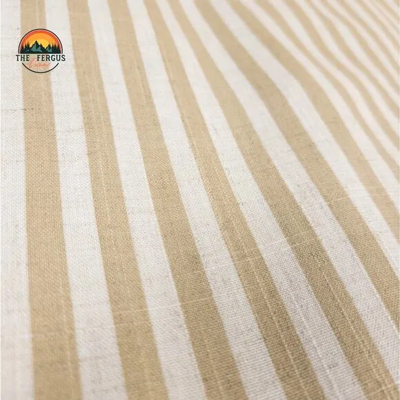 Kentucky Derby Blazer Linen Blend Wide Lapel Preppy Stripes Tan White Size 18