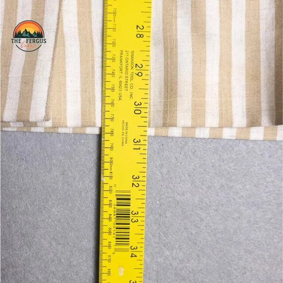 Kentucky Derby Blazer Linen Blend Wide Lapel Preppy Stripes Tan White Size 18