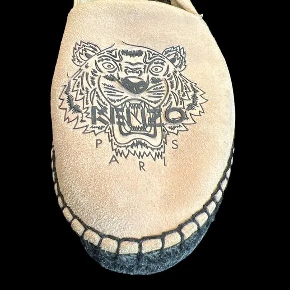 Kenzo Women's Tiger-Embroidered Espadrille Flats | Size 8.5