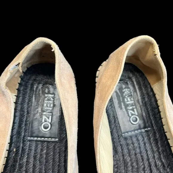 Kenzo Women's Tiger-Embroidered Espadrille Flats | Size 8.5