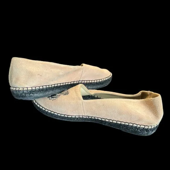 Kenzo Women's Tiger-Embroidered Espadrille Flats | Size 8.5