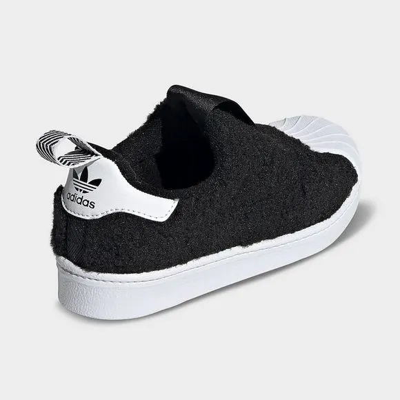 KID'S Adidas Originals Superstar 360 C Black Teddy Bear Fur Q46315