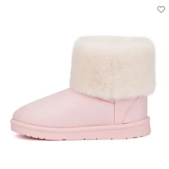 KIDS NWT Pink Faux-Fur lining Faux-Suede base Boots, size 4
