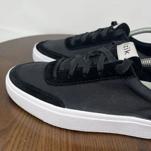Kizik Prague Shoes Men's Size 9 Black Canvas Suede Lace Up Walking Sneaker W10.5
