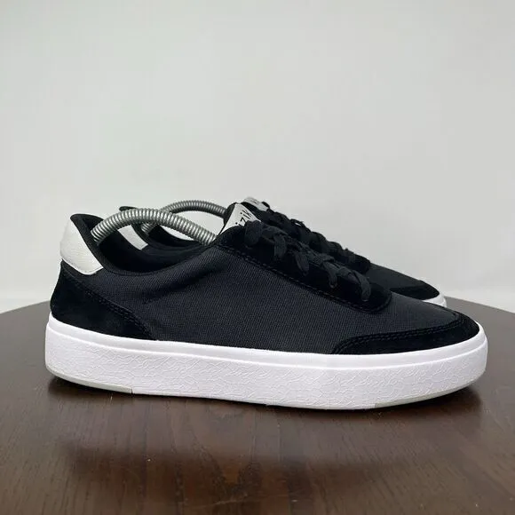 Kizik Prague Shoes Men's Size 9 Black Canvas Suede Lace Up Walking Sneaker W10.5