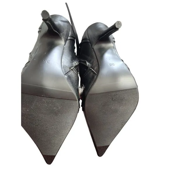 Kluolandi Black Tassel Heeled Boots