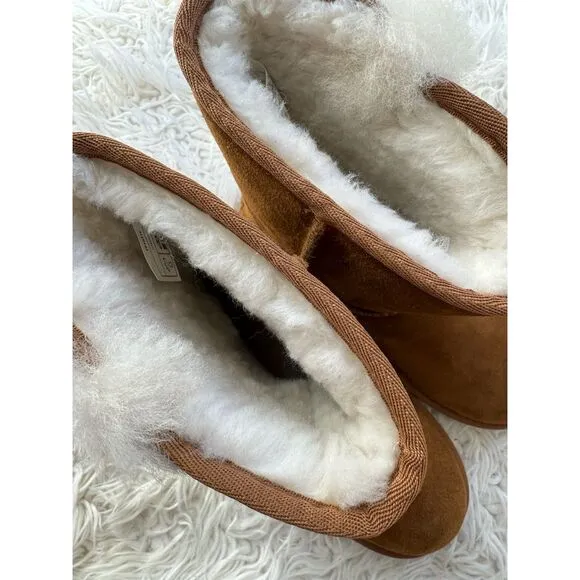 Koolaburra by UGG Girls Victoria Short Boots Chestnut Size 5 Casual Winter