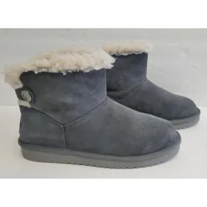 Koolaburra by UGG mini boots Jordina gray suede button women's  size 10 EUC