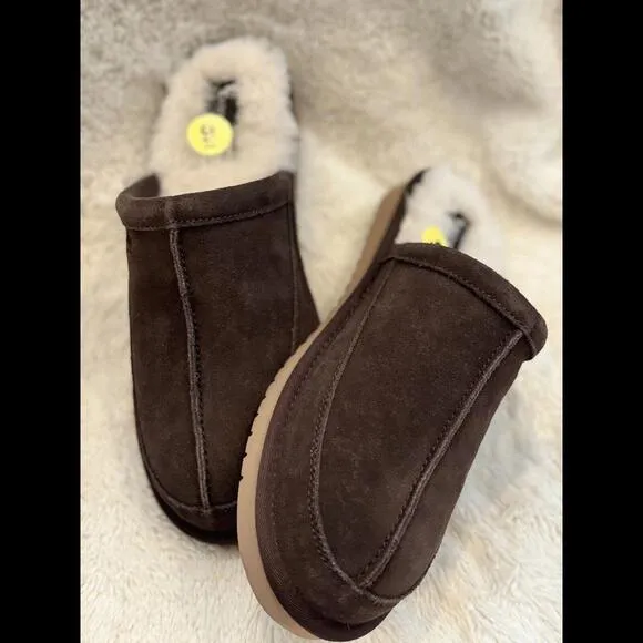 Koolaburra by Ugg Slippers Mens 9 Bordon Moccasin Brown NEW