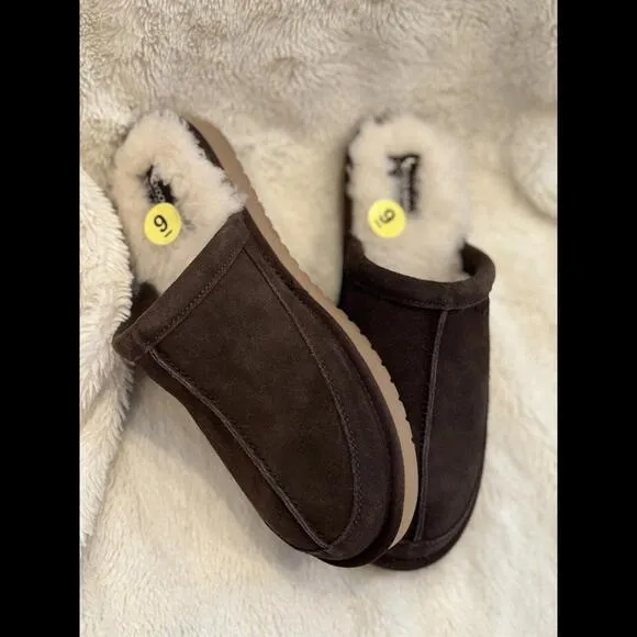 Koolaburra by Ugg Slippers Mens 9 Bordon Moccasin Brown NEW