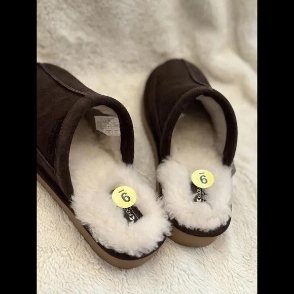 Koolaburra by Ugg Slippers Mens 9 Bordon Moccasin Brown NEW