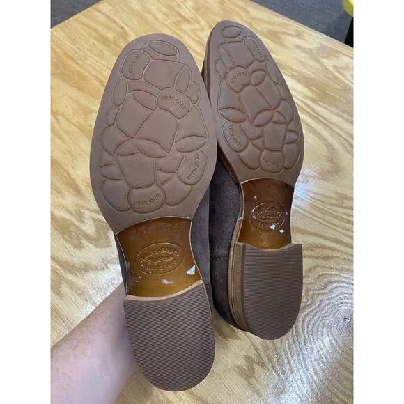 Kork-Ease Chelsea Ankle Boots Women's 8.5M Brown Suede Flat Almond Toe Bootie S5