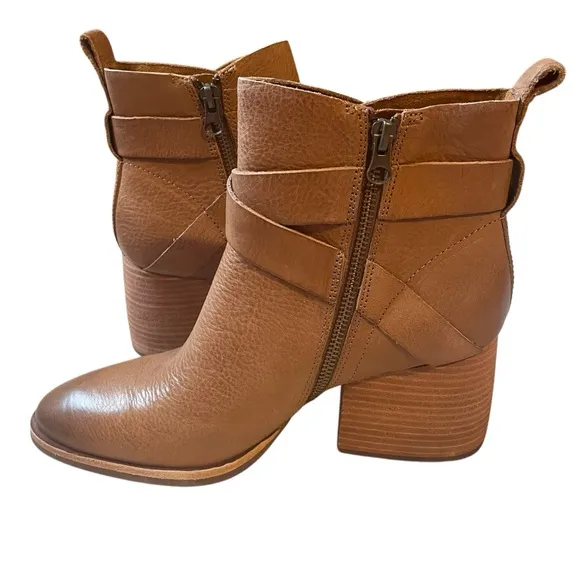 Kork-Ease Joelle Brown Leather Heeled Boots Size 8.5 NWT