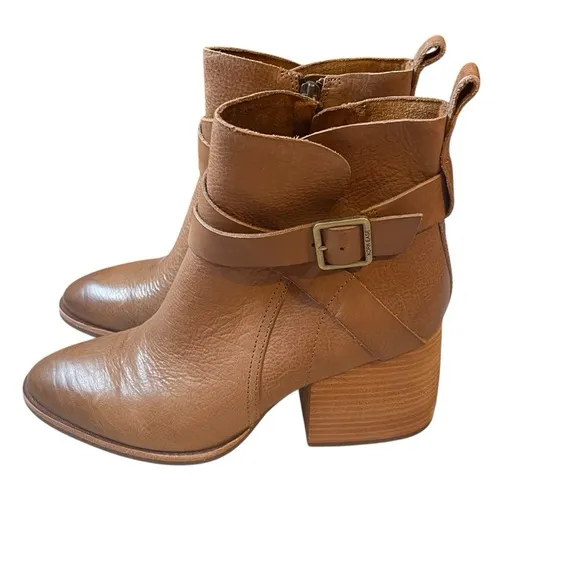 Kork-Ease Joelle Brown Leather Heeled Boots Size 8.5 NWT