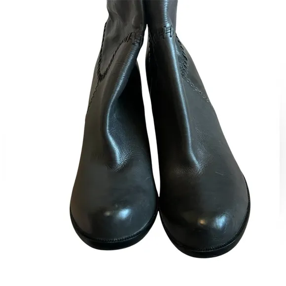 Kork Ease Vallery Gray Stitch Leather Heeled Boots