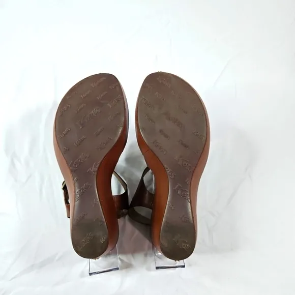Korks by Kork Ease Brown Leather Platform Sandals Size 10