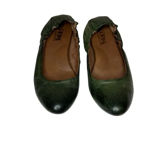 Korks by Kork Ease Women’s Flats with Textured Leather and Rounded Toe Size 6.5